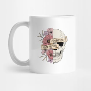 Kinda Emotionless Kinda Emotional Skull Mug